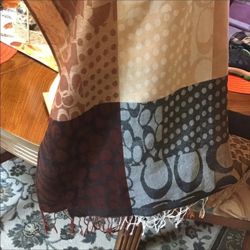 Pashmina scarf NWT has tassels ready with Fall colors. 70”x54” warm & co…